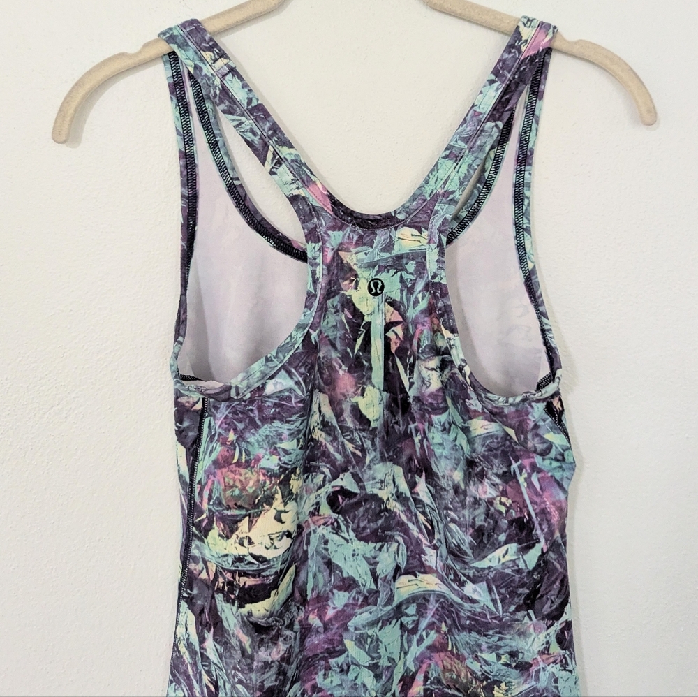 Lululemon Studio Racerback Tank Top Stretch Iridescent Multi Colorful 6 - Picture 5 of 7